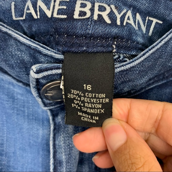 Lane Bryant Patchwork Capri Jeans Size 16 - Picture 6 of 9